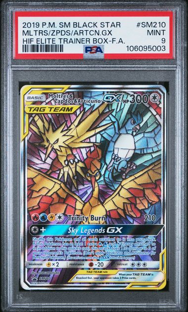 Moltres & Zapdos & Articuno GX #SM210 - PSA 9