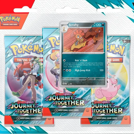 Pokemon - Journey Together 3 Pack Blister [Scrafty]